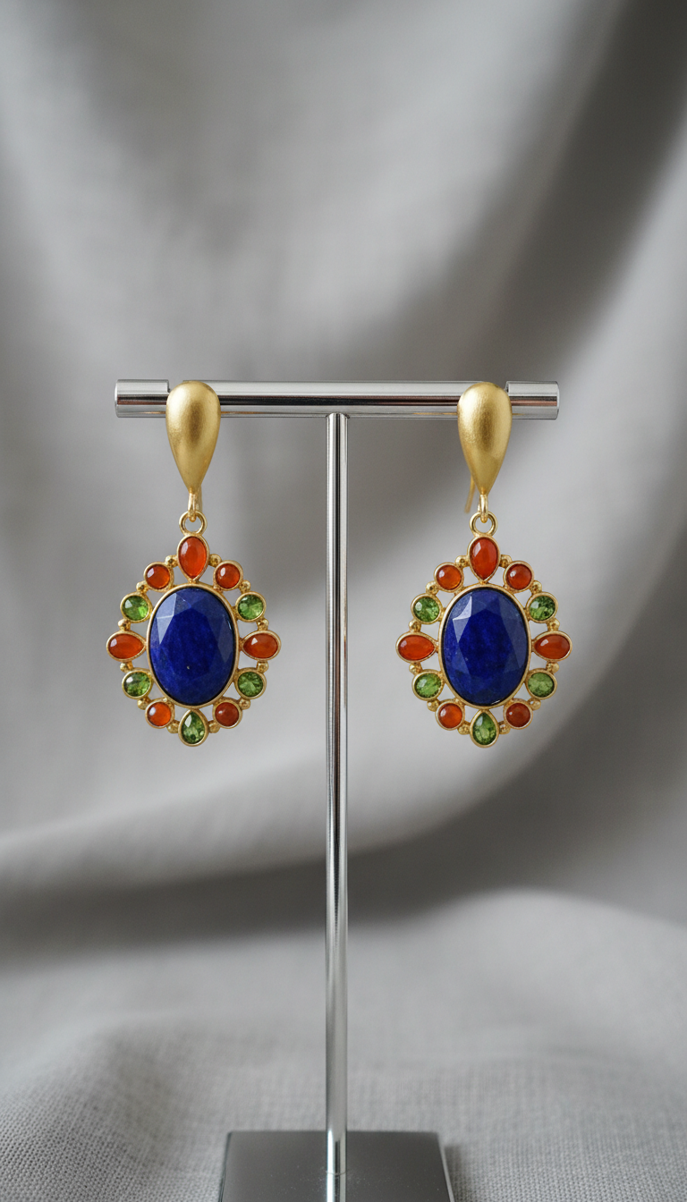 Boho Sapphire Earrings