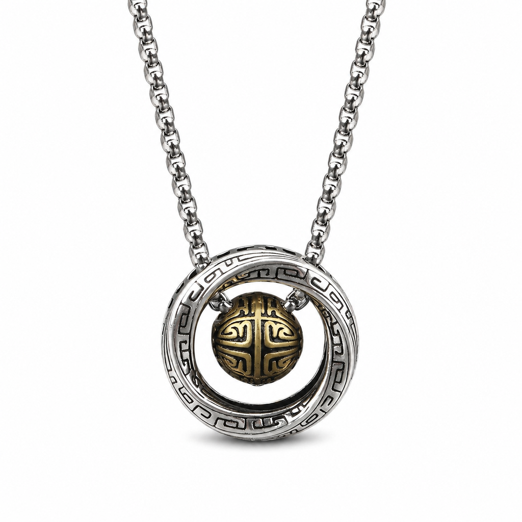 Vintage Mobius Ring Pendant Necklace